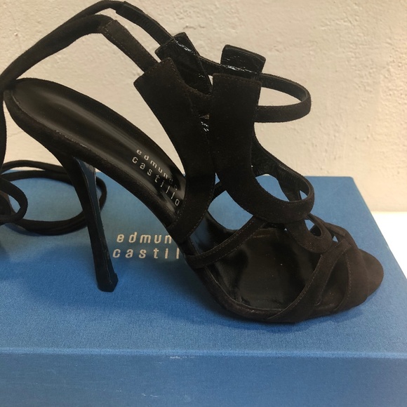 Edmundo Castillo Shoes - Edmundo Castillo Black Suede Stilettos